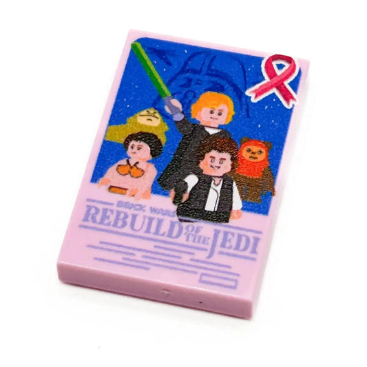  Limited Production! Pink (Break Cancer Awareness) Brick Wars: Rebuild of the Jedi Movie Tile Cover (2x3 Tile) - B3 Customs -  ToylandEU™