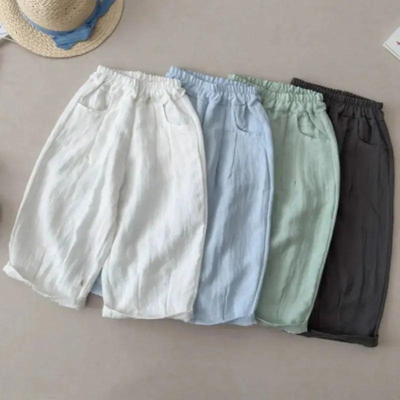  Linen Kids Loose Pants Breathable Summer Unisex Harem -  ToylandEU™