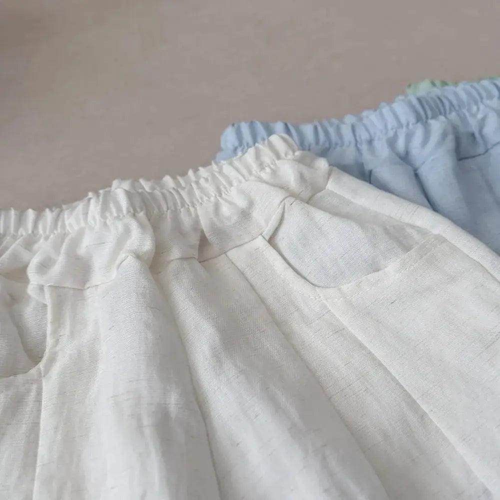  Linen Kids Loose Pants Breathable Summer Unisex Harem -  ToylandEU™