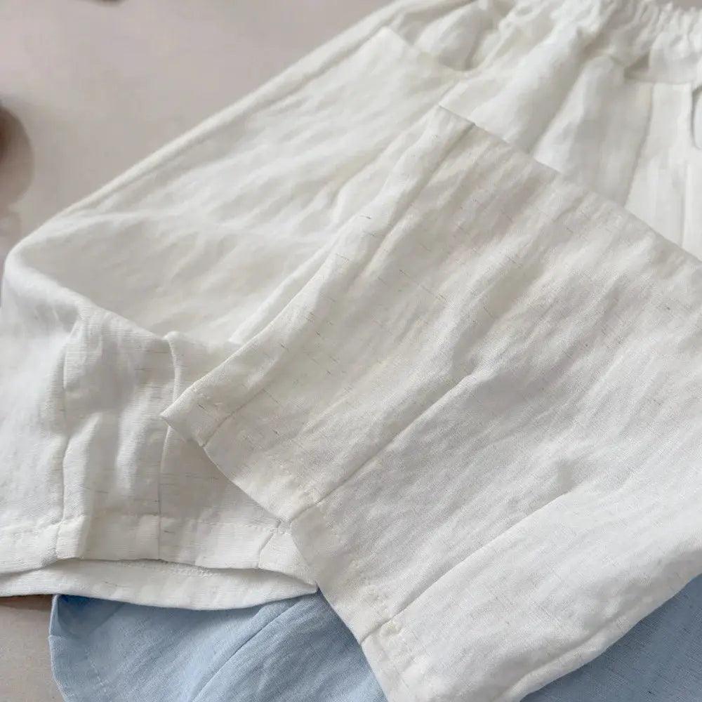  Linen Kids Loose Pants Breathable Summer Unisex Harem -  ToylandEU™