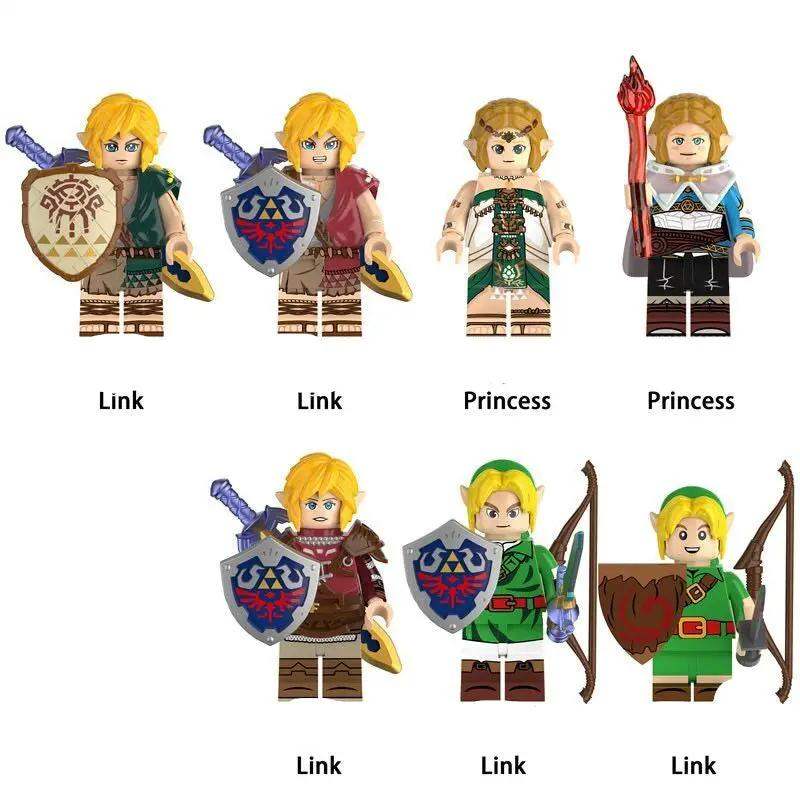 Link and Princess Zelda Minifigure 8-Pack – Legend Fantasy Adventure - Toys Galore LLC