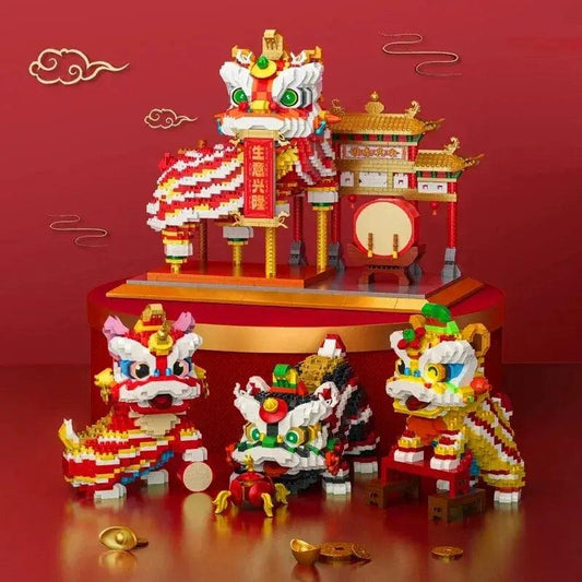  Lion Dance Building Blocks Self Locking Bricks Gift Set -  ToylandEU™