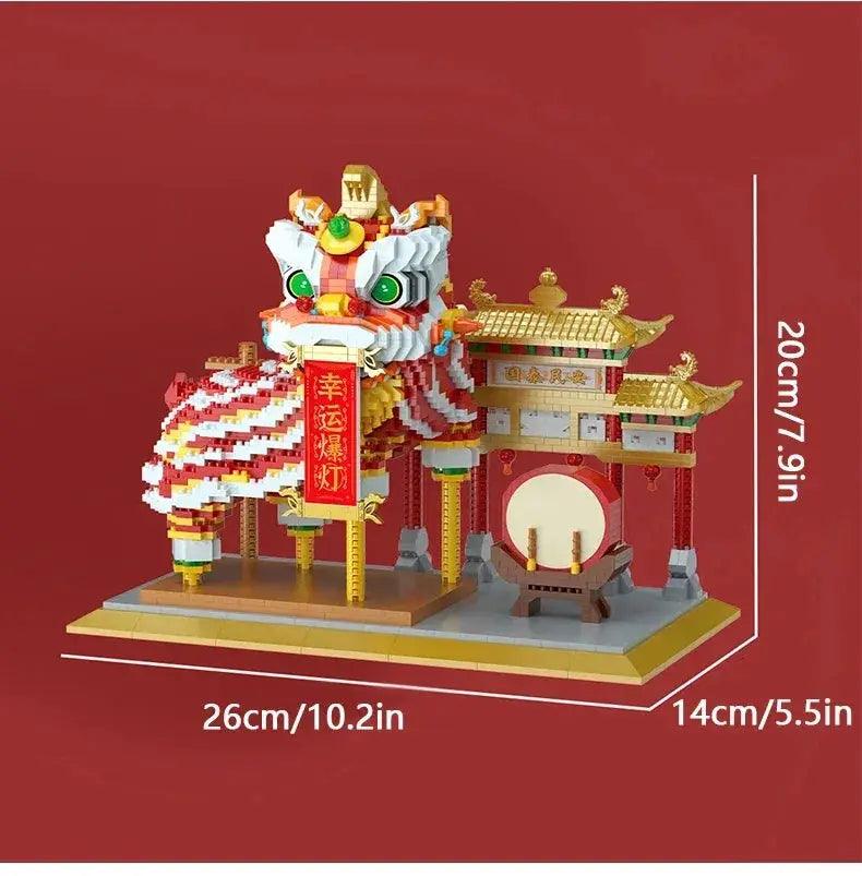  Lion Dance Building Blocks Self Locking Bricks Gift Set -  ToylandEU™
