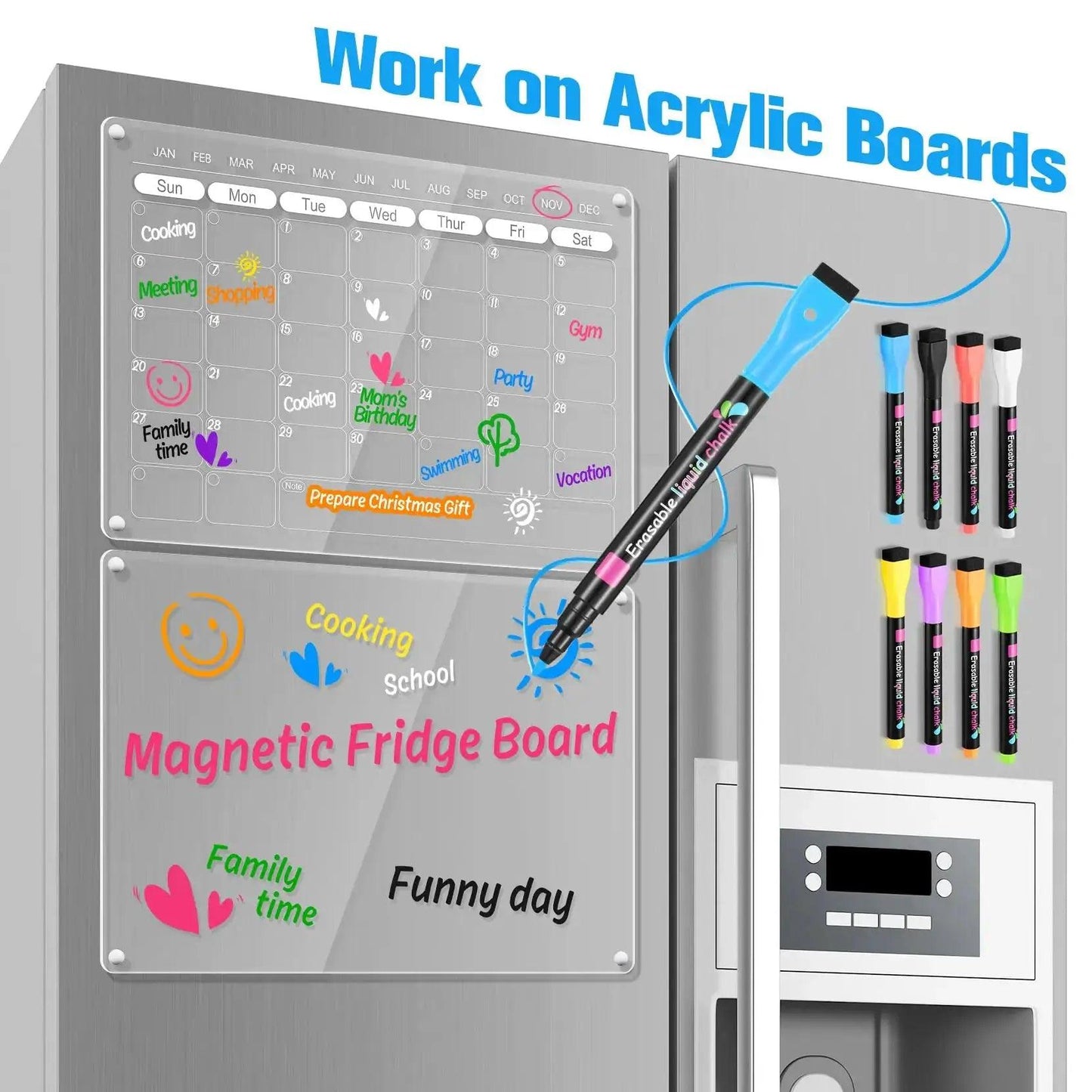  Liquid Chalk Markers Eight Color Vibrant Whiteboards -  ToylandEU™