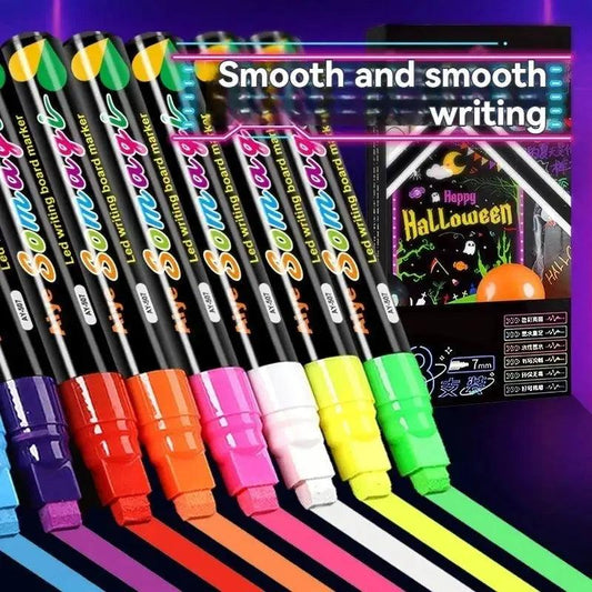  Liquid Chalk Markers Neon Washable 8 Color Set -  ToylandEU™