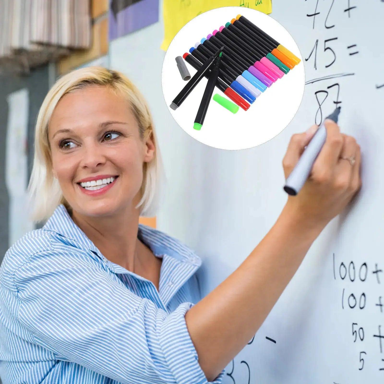  Liquid Chalk Markers Pack 12 Washable For Chalkboards -  ToylandEU™