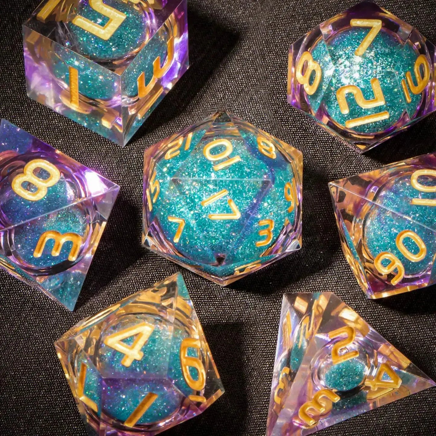 Liquid Resin Dice Set With Sharp Edges For RPG Play - ToylandEU