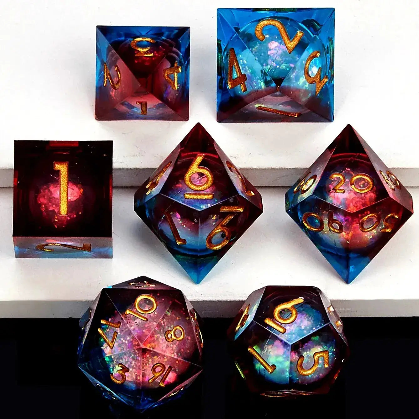 Liquid Resin Dice Set With Sharp Edges For RPG Play - ToylandEU
