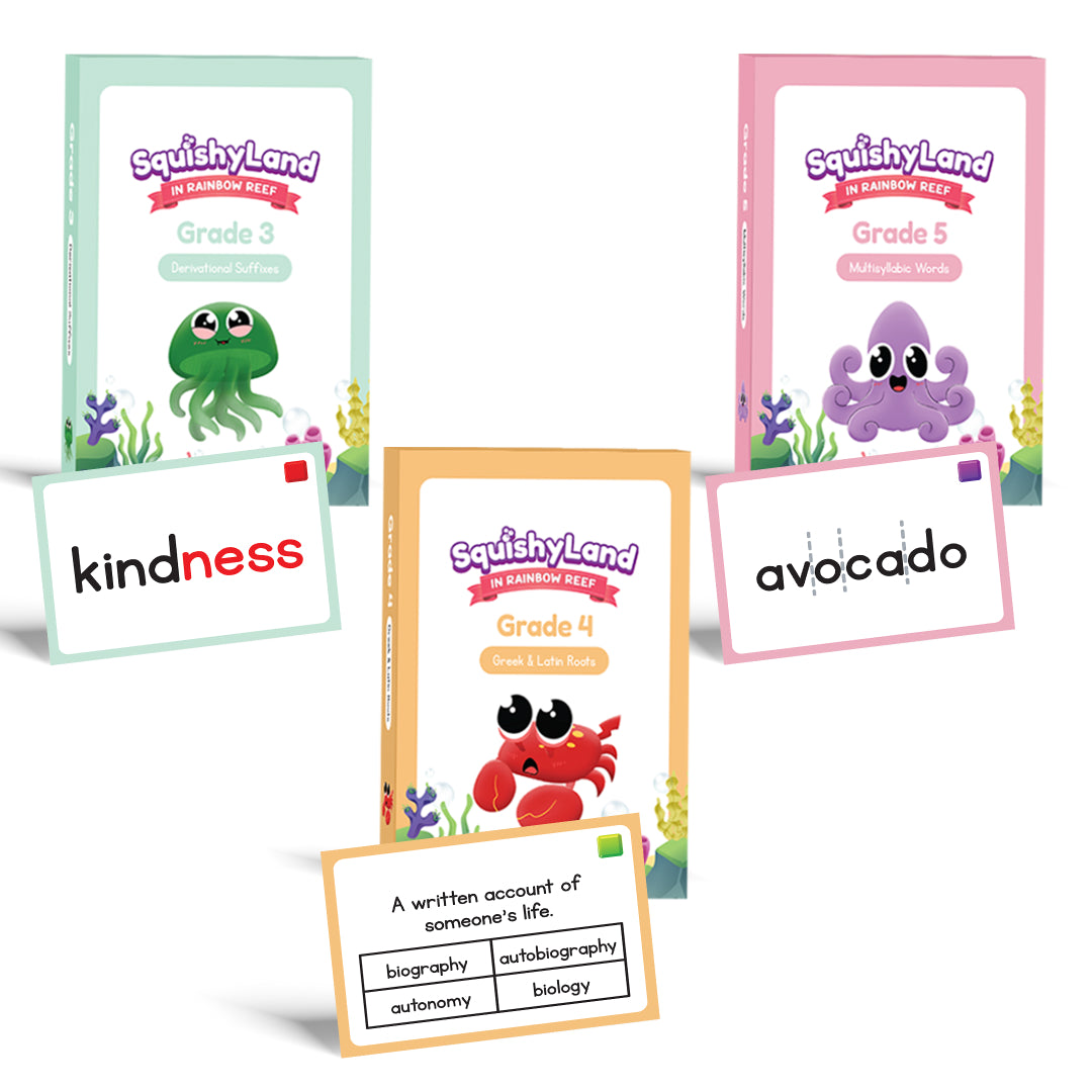 Literacy Cards | Phonics & Vocab Grades 3-5 | Toylandeu™