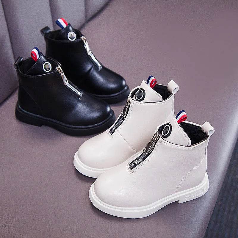 Little Princess British Style Girls' Ankle Boots for Winter and Autumn - ToylandEU