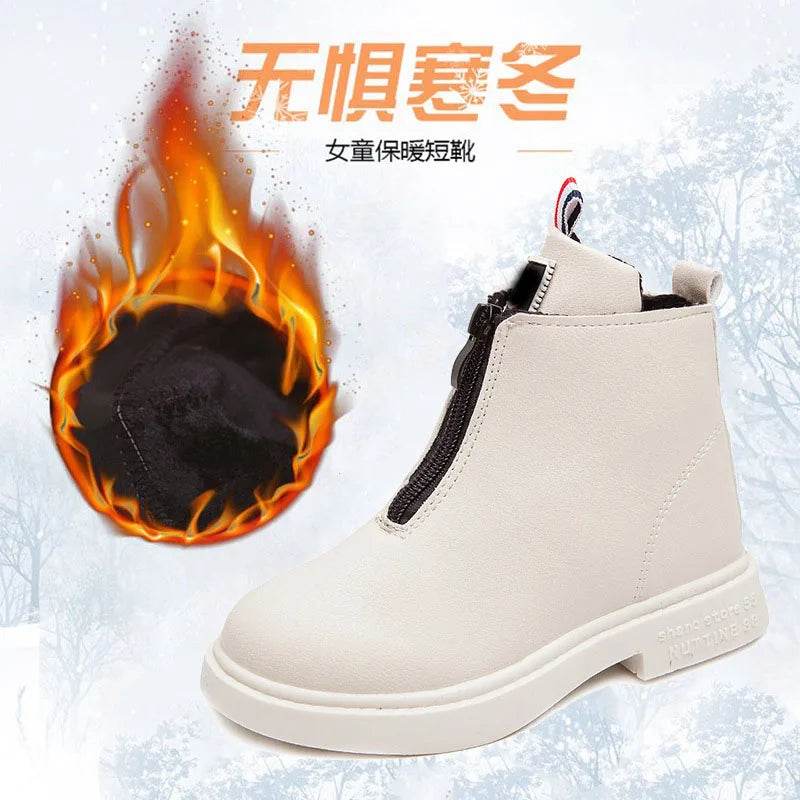 Little Princess British Style Girls' Ankle Boots for Winter and Autumn - ToylandEU