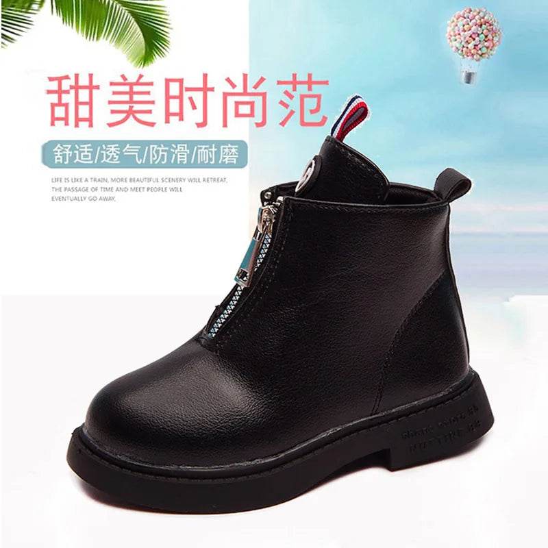 Little Princess British Style Girls' Ankle Boots for Winter and Autumn - ToylandEU