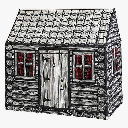 Log Cabin Tent For Kids With Realistic Woodgrain Design - ToylandEU