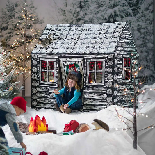 Log Cabin Play Tent for Kids