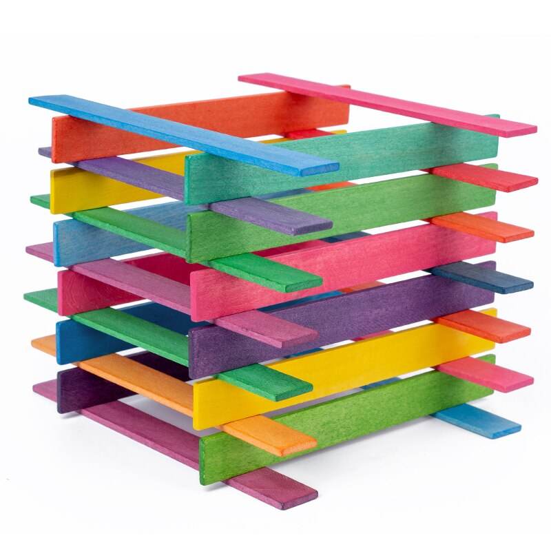 مجموعة مكعبات جسر قوس خشبي إبداعي من مونتيسوري - ١٠٠ قطعة للأطفال - ToylandEU