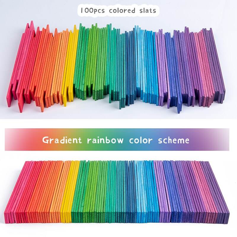 مجموعة مكعبات جسر قوس خشبي إبداعي من مونتيسوري - ١٠٠ قطعة للأطفال - ToylandEU