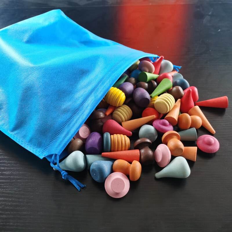 مجموعة مكعبات جسر قوس خشبي إبداعي من مونتيسوري - ١٠٠ قطعة للأطفال - ToylandEU