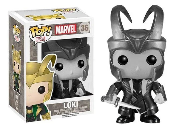 Loki Black and White Funko Pop 36 Collectible With Protector - ToylandEU