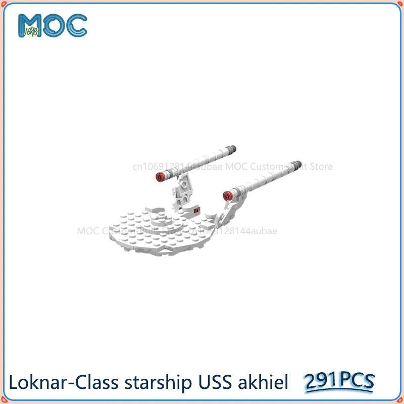 Loknar-Class Starship USS Akhiel Model MOC Building Blocks 291PCS Building Bricks MOC - ToylandEU