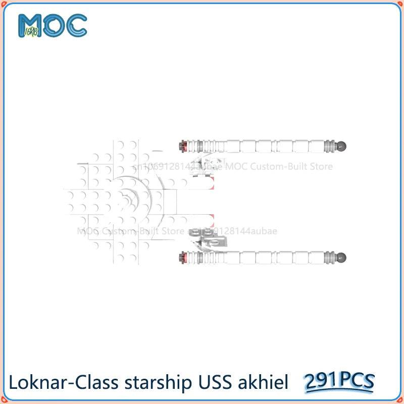 Loknar-Class Starship USS Akhiel Model MOC Building Blocks 291PCS Building Bricks MOC - ToylandEU