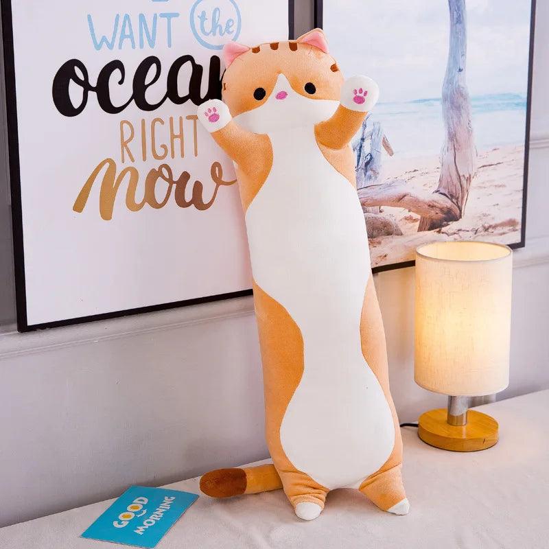 Long Cat Plush Pillow | Extra Long Shape | Toylandeu™