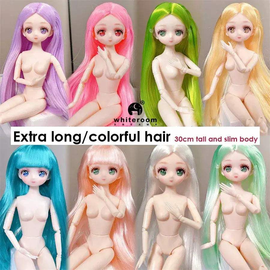 Long Haired BJD Doll 12 Inch Starlight Skyward Eyes Gift - ToylandEU