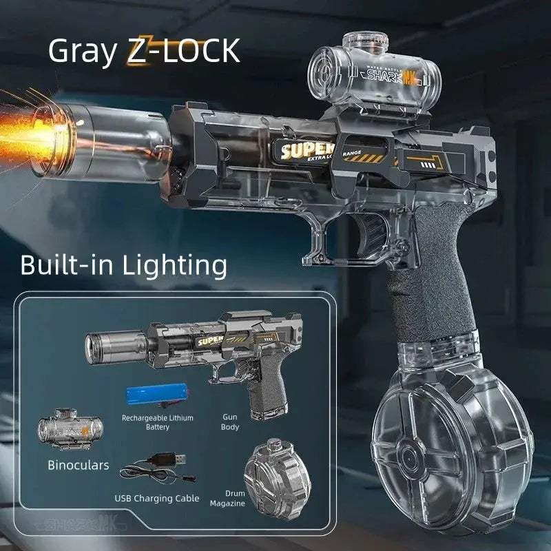 Long Range Electric Water Gun With Fire Spray And Lights - ToylandEU
