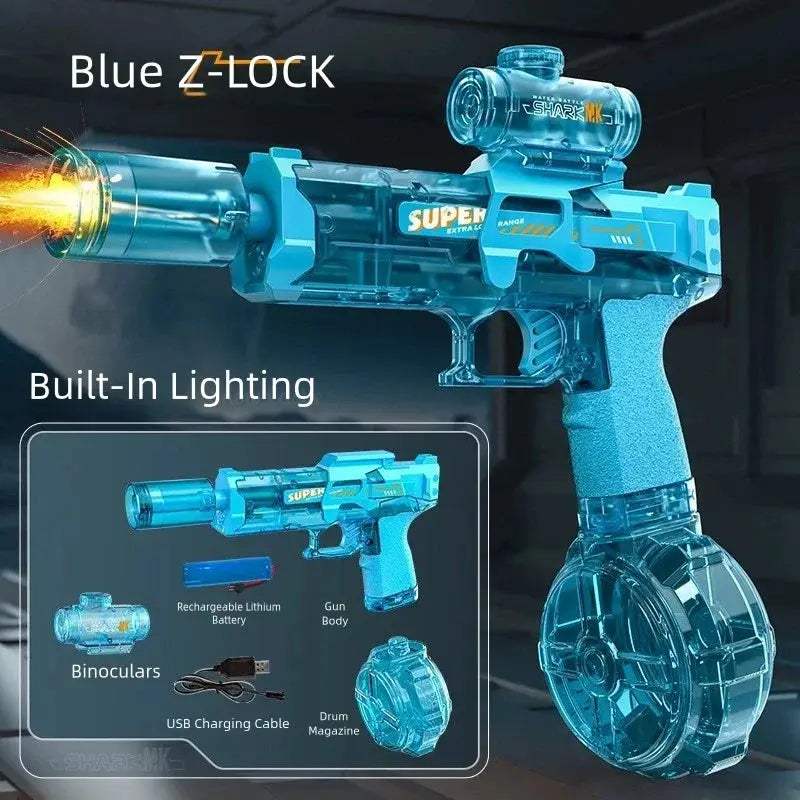 Long Range Electric Water Gun With Fire Spray And Lights - ToylandEU