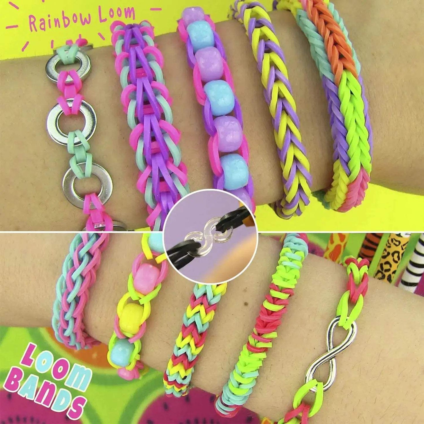 Loom Band Clips S Shape Transparent Connectors for DIY Bracelets - ToylandEU