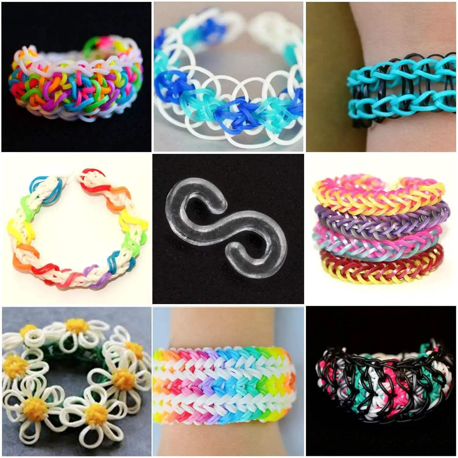 Loom Band Clips S Shape Transparent Connectors for DIY Bracelets - ToylandEU