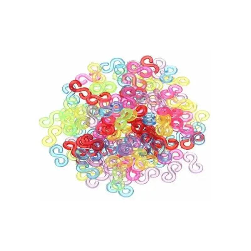 Loom Band Clips S Shape Transparent Connectors for DIY Bracelets - ToylandEU