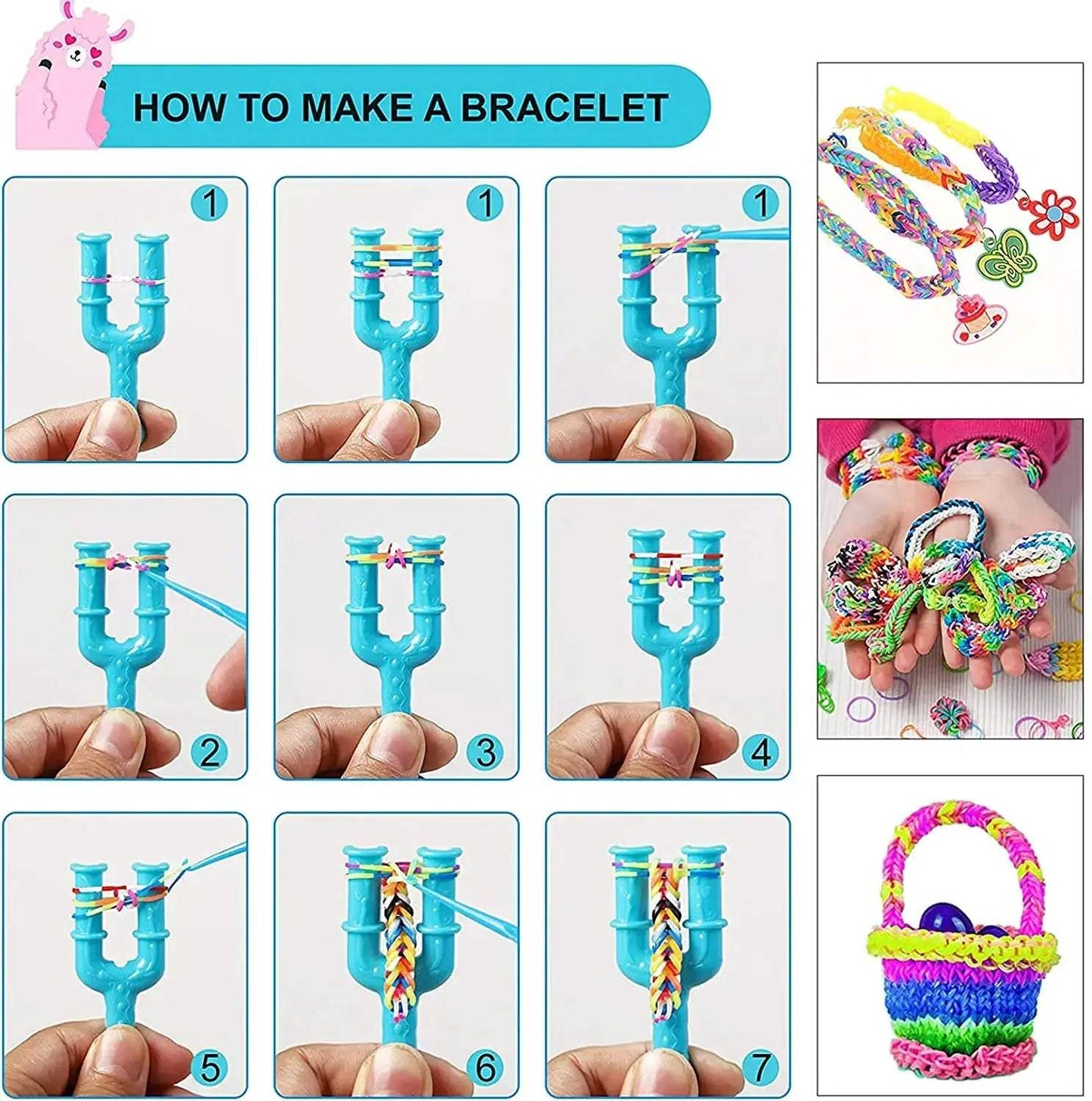 Loom Bands Bracelet Kit With 12 Vibrant Colors For Girls - ToylandEU