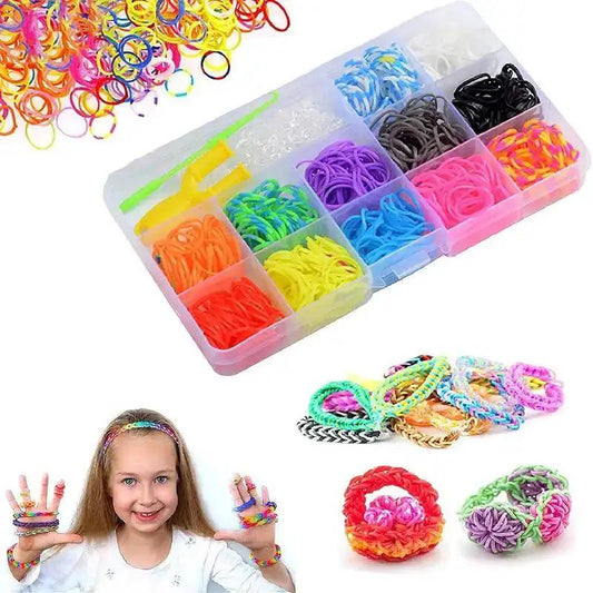  Loom Bands Set 600 Pcs 12 Colors For DIY Bracelets -  ToylandEU™