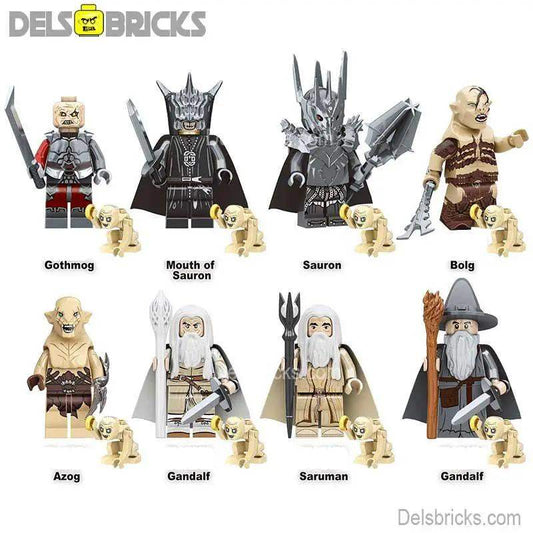 Lord of The Rings Set of 8 Lego Minifigures Custom Toys 1 - Minifigure Toys