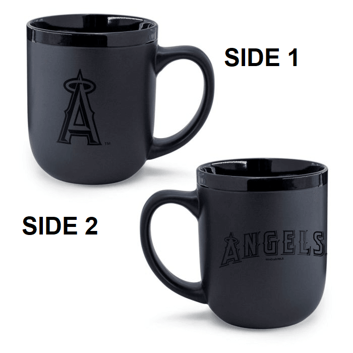 Los Angeles Angels 17oz Matte Black Ceramic Coffee Mug - ToylandEU