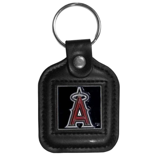 Los Angeles Angels Leather Square Key Ring Enamel Logo - ToylandEU
