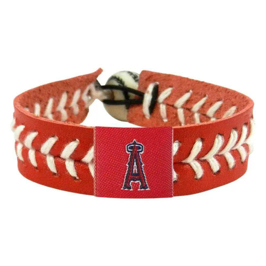 Los Angeles Angels Team Color Leather Bracelet Ceramic Bead - ToylandEU