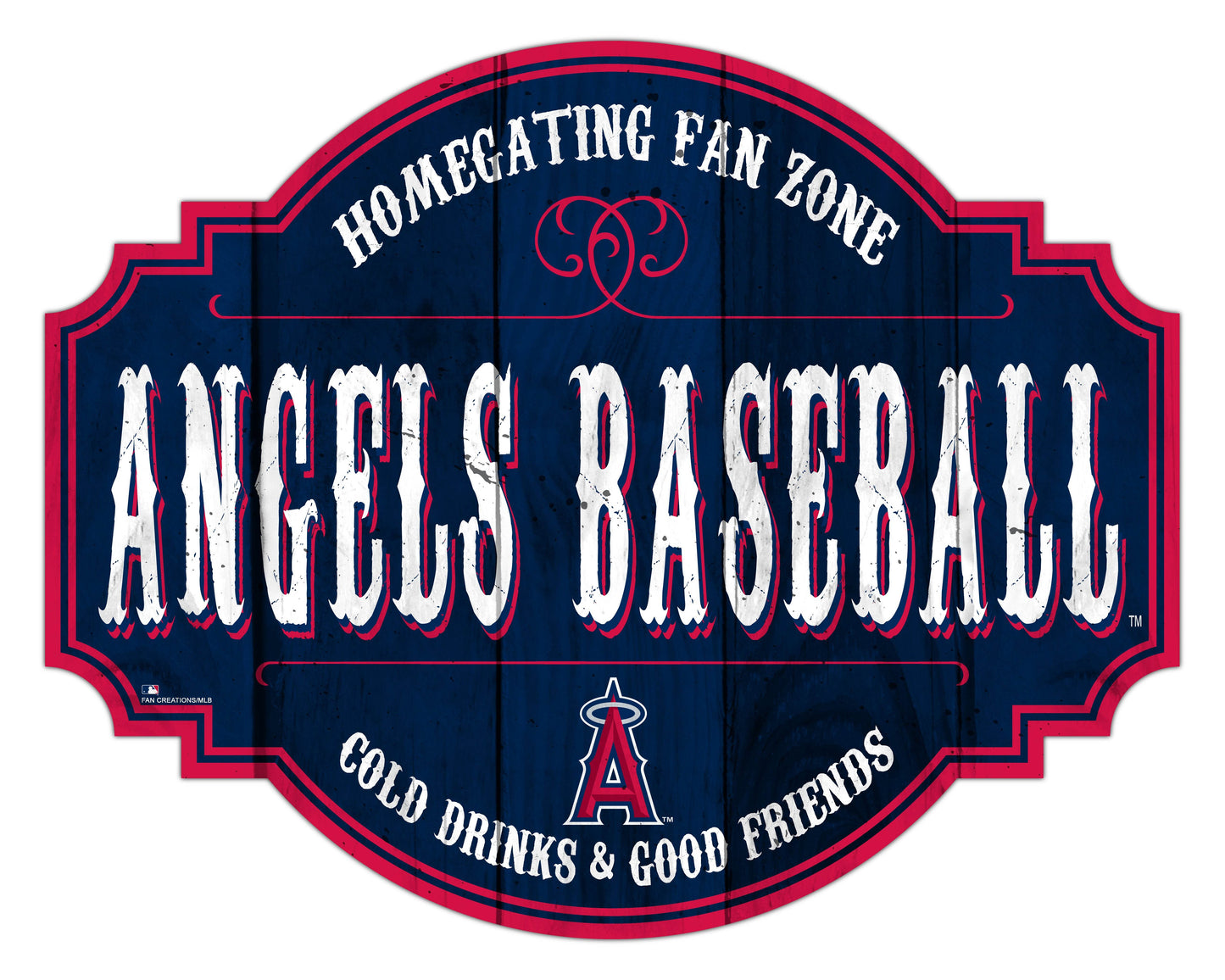 Los Angeles Angels Wood Tavern Sign 12 Inch Homegating - ToylandEU