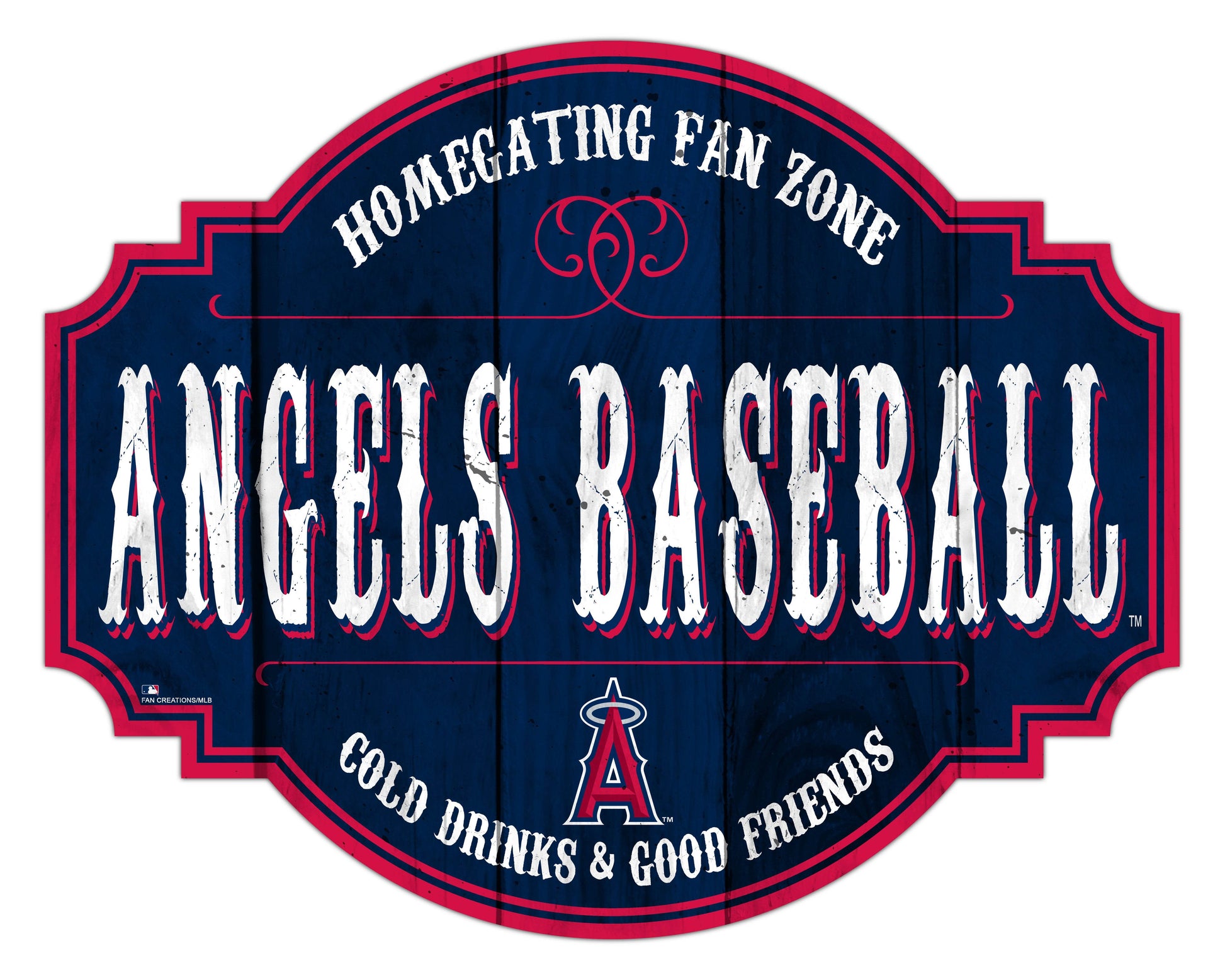 Los Angeles Angels Wood Tavern Sign 12 Inch Homegating - ToylandEU