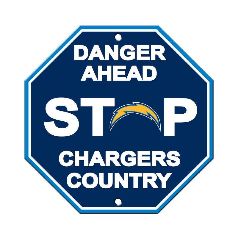 Los Angeles Chargers 12x12 Plastic Stop Style Sign Display - ToylandEU