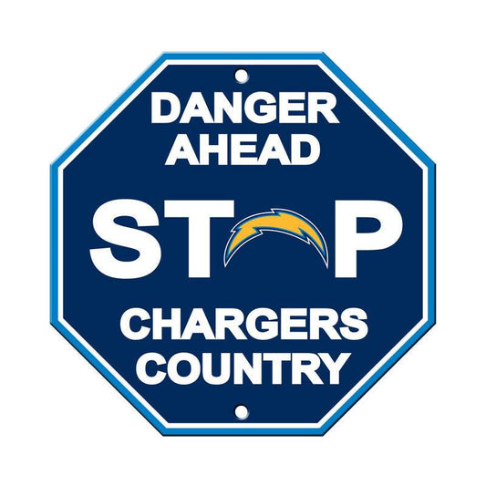Los Angeles Chargers 12x12 Plastic Stop Style Sign Display - ToylandEU