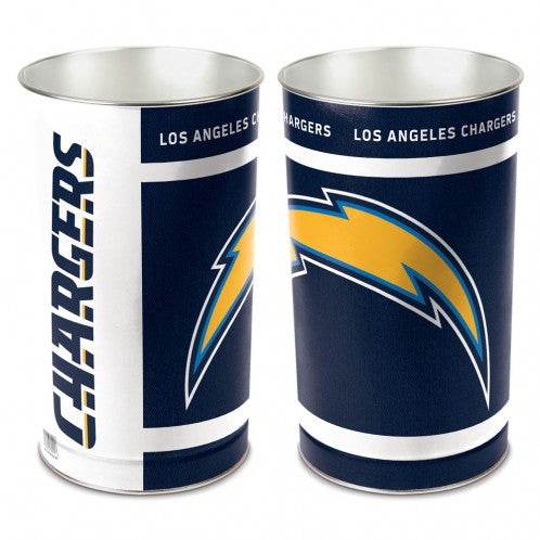 Los Angeles Chargers 15 Inch Metal Wastebasket Trash Can - ToylandEU