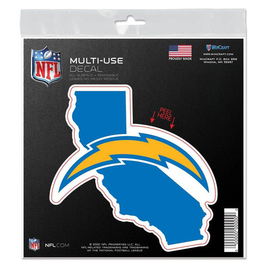 Los Angeles Chargers 6x6 All Surface State Shape Decal - ToylandEU