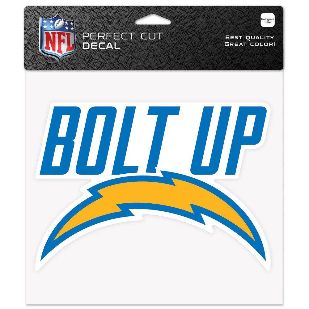 Los Angeles Chargers 8x8 Perfect Cut Decal Slogan Design - ToylandEU