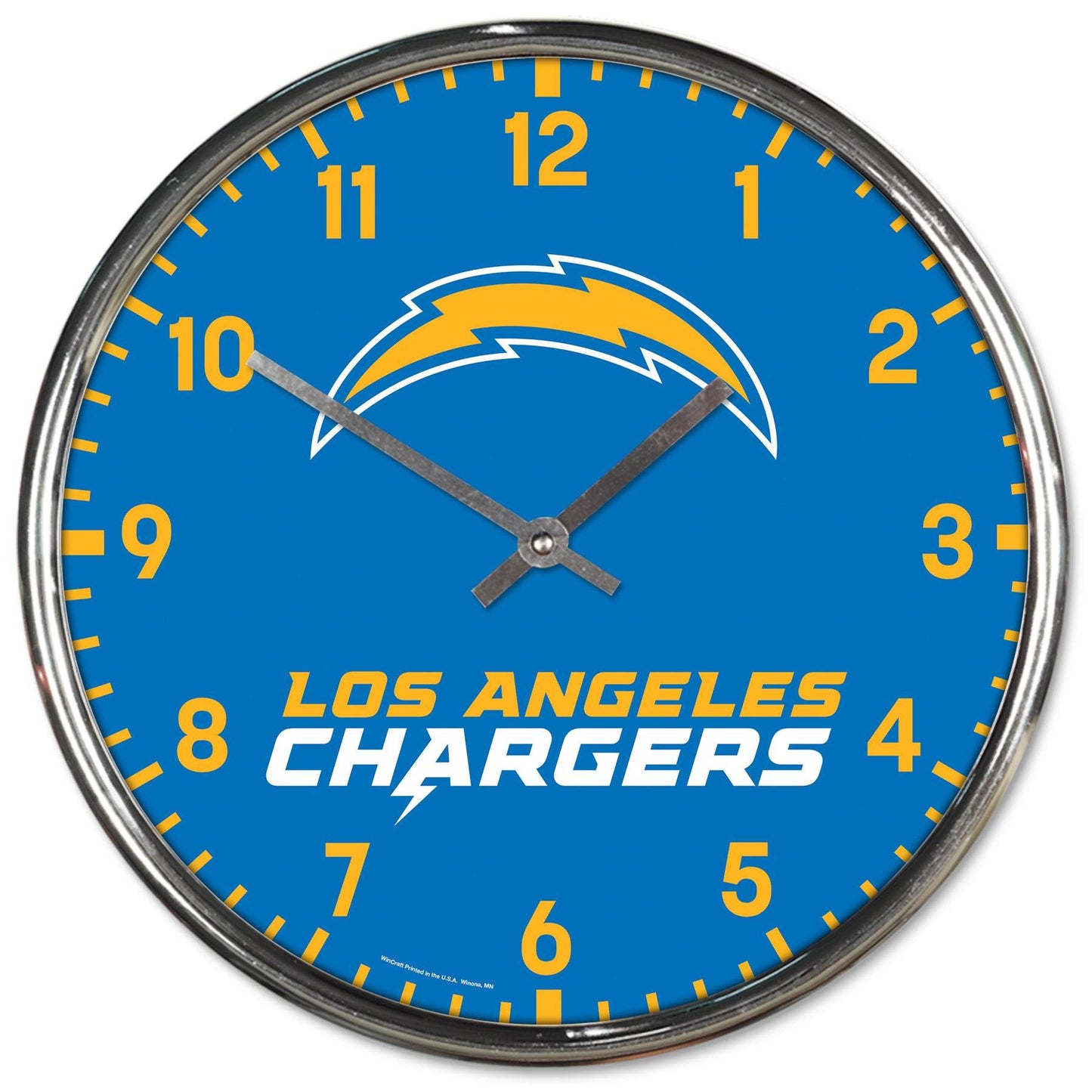 Los Angeles Chargers Chrome Round Wall Clock 12 Inch - ToylandEU