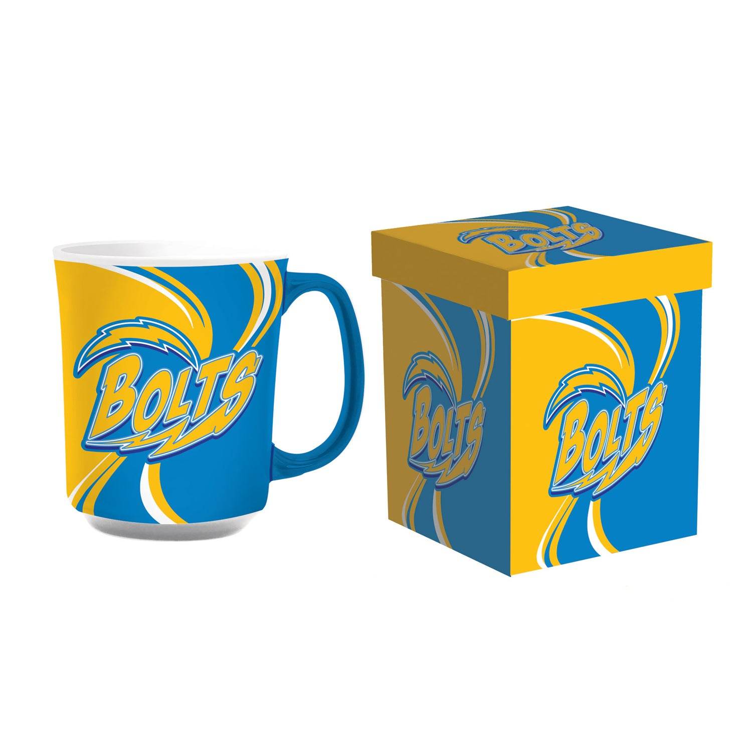 Los Angeles Chargers Coffee Mug 14oz Ceramic Matching Box - ToylandEU