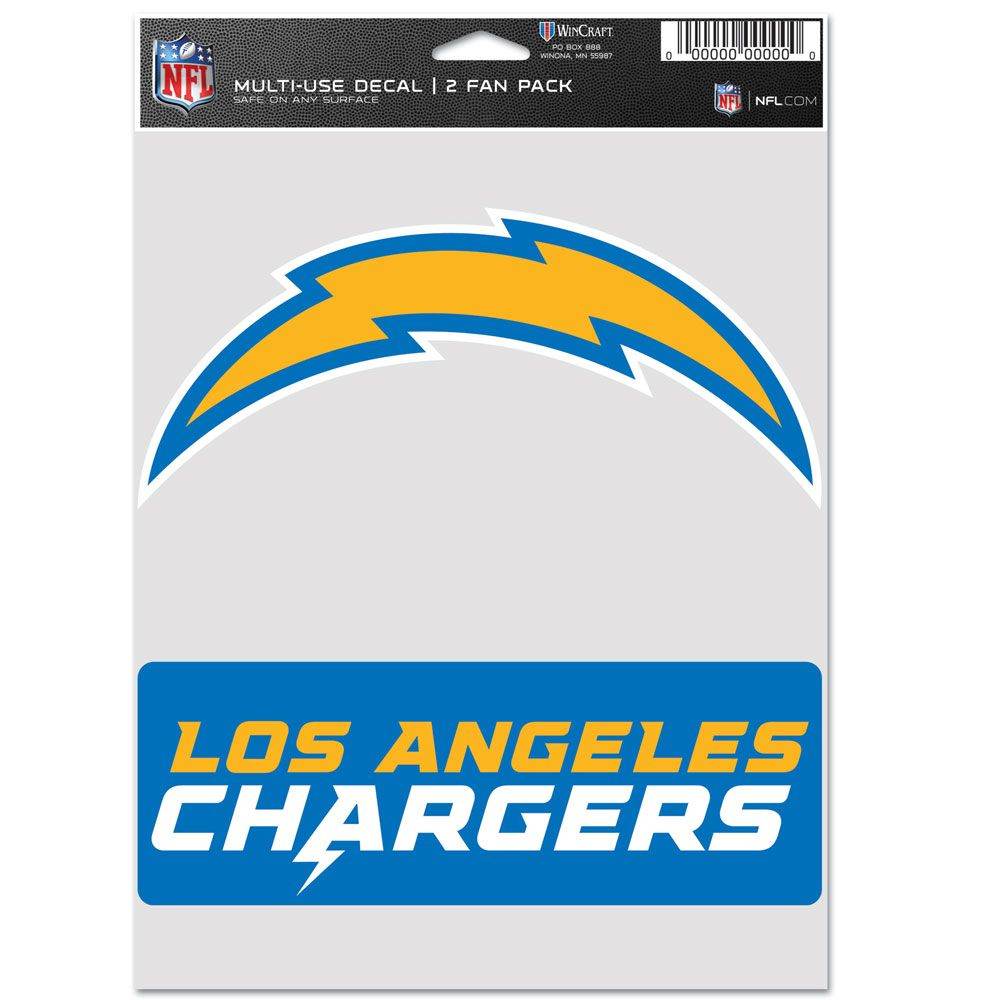 Los Angeles Chargers Decal Fan Pack Two Pack Multi Use - ToylandEU