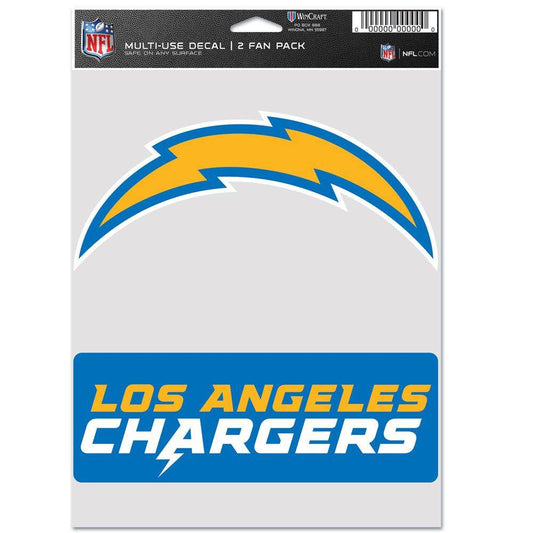 Los Angeles Chargers Decal Fan Pack Two Pack Multi Use - ToylandEU