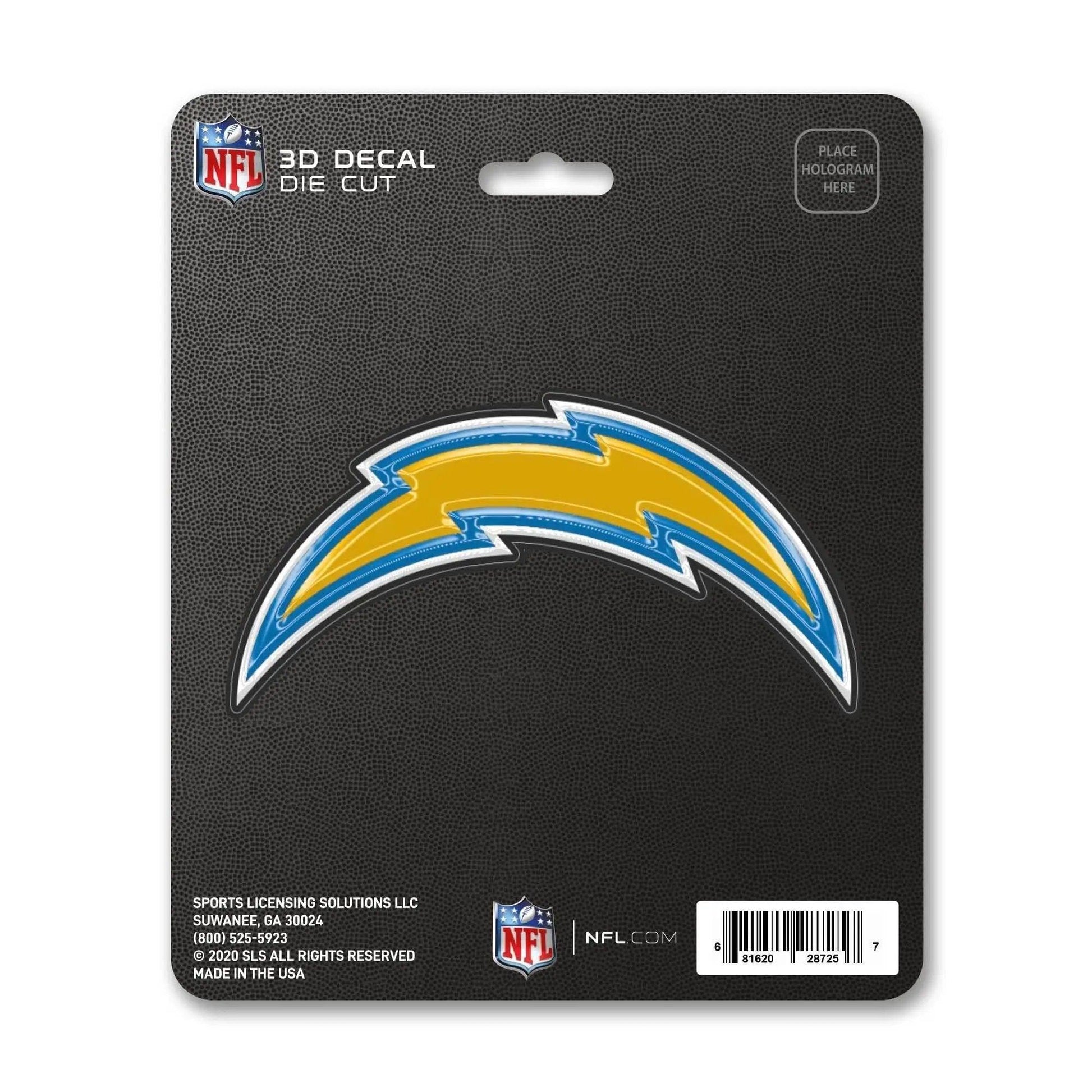  Los Angeles Chargers Die Cut 3D Logo Decal 5x8 Inches -  ToylandEU™