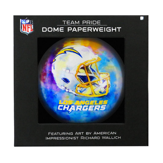 Los Angeles Chargers Domed Glass Paperweight Official - ToylandEU